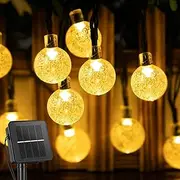 OWWASD Solar Lights Outdoor Waterproof, 30LED Solar Garden Lights, 8 Mode 7M Indoor/Outdoor Solar String Lights for Garden Patio Yard Home Christmas Parties Wedding(Warmwhite)