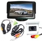 Wireless 18 IR Reversing Camera white + 4.3" Parking Monitor Car Rear View Kit