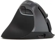 DELUX M618ZD Wired+2.4G+BT5.0 wireless Ergonomic Mouse, Iron Grey