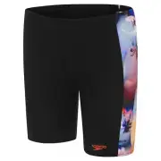 Speedo Boys Digital Panel Jammer - Black/Red Ginger, Boys Speedo Swimwear