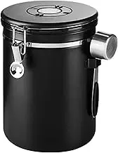 Airtight Coffee Canister 2.8L Coffee Container Stainless Steel Bean Storage with Date Display & Spoon Multipurpose Bar Accessories
