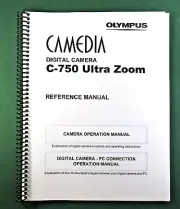 Olympus C-750 Zoom Instruction Manual: 260 Pages and Protective Covers!