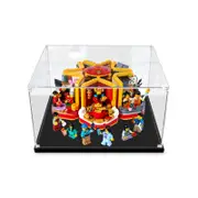 Acrylic Display Case for LEGO 80108 Lunar New Year Traditions Figure Storage Box Dust Proof Glue Free