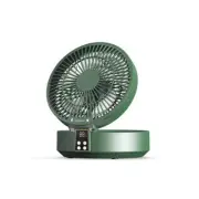 NNEDSZ Dark Green Remote-Control Wall-Mount Foldable Mini USB Fan with Night Lig