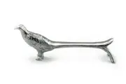 PHEASANT FRENCH PEWTER KNIFE RESTS, SET OF 4