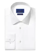 David Donahue Trim Fit Twill Non Iron Dress Shirt