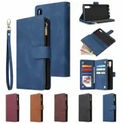 For Samsung Galaxy A20 A30 A40 A50 A70 Luxury Leather Zipper Purse Case Cover