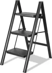 3 Step Ladder Folding Step Stool for Adults with Wide Anti-Slip Pedal Lightweigh