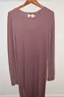 * NATION * Solid Subtle Purple Mauve Alanna Slit Spring T-Shirt Dress Size S