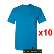 10 Packs Gildan T-SHIRT Basic Tee S - 5XL Small Big Men Heavy Cotton (Antique Sapphire)