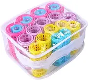 CLISPEED 20 Pcs Hair Rollers for DIY Curly Hairstyles Durable Plastic Hair Curlers for Salon Home Use Multi Color Options Random Color