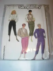 WOMENS UNCUT SIMPLICITY 7225 Sewing Pattern PANTS BLOUSE JACKET VEST SIZE 14