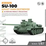 SSMODEL WOT SS87753 V1.9 1/87 HO Scale Model Kit Soviet SU-100 Tank Destroyer