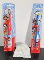 Colgate Ryan's World Dental Set w/ Electric, Manual & Ryan Toothbrush Cap NEW