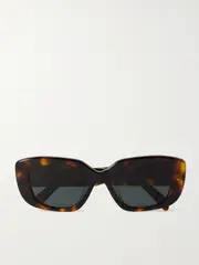 [CELINE Eyewear] CELINE Eyewear - Triomphe Rectangular-frame Tortoiseshell Acetate Sunglasses - One size One size Tortoiseshell