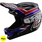 Troy Lee Designs D4 Polyacrylite with MIPS Helmet TLD BMX MTB DH Linear - Black