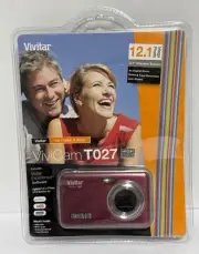 Vivitar ViviCam T027 Digital Camera Red 12.1 MP 4X Zoom NEW SEALED /Read