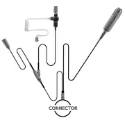 Pryme SPM-3383 3-Wire Earpiece for Motorola TRBO & APX Series Radios (See List)
