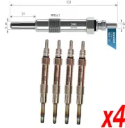 4 X SVAC HEATER GLOW PLUGS FOR FIAT IDEA PALIO STRADA 1.9JTD - 11V