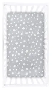 Moonsea Crib Sheet Set 3 Pieces Fitted Flat Sheets Pillow Case 52x28 Open Pack