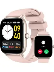 Smart Watch (Pink) for Men Women (Answer/Make Calls/AI Voice Control) 1.91"