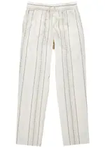 Les Deux Porter Stripe-jacquard Cotton Trousers - Beige - XL XL
