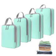 4Pcs Storage Compression Bags Luggage Travel Packing Cubes Organizer Suitcases