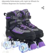 Nattork Roller Skates, Purple, kids size Large 35-38