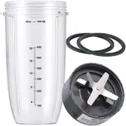 Compatible for Blender,Replacement Parts with 1 Cups & 1 Blade,for Accessories for 600W and 900W as shown