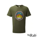 【英國 RAB】STANCE 3 PEAKS SS TEE 透氣短袖有機棉T恤 男款 軍綠 #QCA98