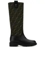 Fendi Embroidered Jacquard Filo Boots