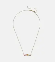 [Suzanne Kalan] Suzanne Kalan Frenesia Rainbow Bar 14kt gold necklace One Size multicoloured