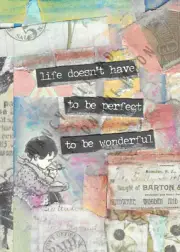 ACEO ATC Print Mixed Media Collage Scrap Torn Pages Girl Inspirational Quote