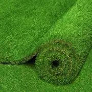MOBI OUTDOOR 2M x 5M Artificial Grass Turf - Fast Drainage 30MM Thickness 4 Colour Cuttable Synthetic Fake Grass Rug, DIY Pads Door Mat Rug for Garden Patio Lawn Backyard Outdoor (Silver Backing)