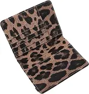 [CALLARON] PU Leopard Print Passport Holder RFID Protected Travel Wallet with Multi Card Slots and Ticket Compartment for Organized Travel Accessories for Men and Women