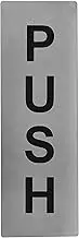 Push Door Sign Silver Acrylic Engraved Entrance Self Adhesive Tape Silver Plaque