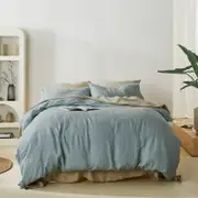 MyHouse Linen Quilt Cover 210X210cm - Jade - Queen