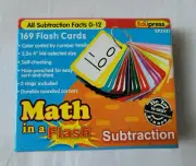 Edupress Math in a Flash Cards Subtraction New Dr.Toy 10 Best Winner SEALED