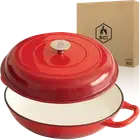 Backcountry Iron Enameled 3.5 Quart Signature Cast Iron Braiser with Lid