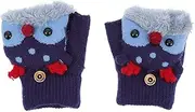 [VALICLUD] 1 Pair Gloves Knitting Cold Protection Clamshell