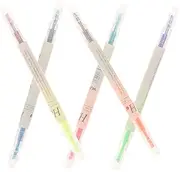 Angoily 2sets 5pcs Colorful Dual Tip Highlighter Markers for Students Smooth Writing No Ink Leakage Transparent Case for Selection for Art and Note Taking 5pcs*2