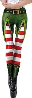 [ALBIZIA] Women's Satan Cluas Ugly Christmas Xmas Leggings Funny Costume Tights