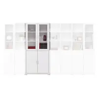 在飛比找蝦皮商城優惠-obis 書櫃 收納櫃 櫥櫃 艾美白色2.7尺四門書櫃