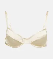 [Miu Miu] Miu Miu Underwired satin bra AU 8 white