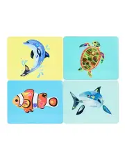 [Maxwell & Williams] Pete Cromer Ozzie Ocean Cork Back Placemat 34x26.5cm Set of 4 Assorted Gift Boxed