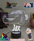 CARS LIGHTING McQUEEN PERSONALISED 3D LED Battery USB Night Light Colour Change
