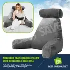 Bed Backrest Pillow Set Neck Back Support Reading Pillow with Detachable Neck
