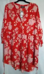 Autograph size 20 New with Tags top Tunic Red + White PLUS floral button up PLUS