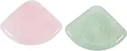 1 Set 2Pcs Fan Shaped Scraping Boards Creative Massage Tools for Facial and Acupressure Promote Lymphatic Detox Portable and Easy to Use