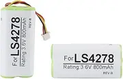 2-Pack Battery for Motorola Symbol LS4278 LS4278-M LI4278 DS6878 Barcode Scanner 800mAh 3.6V Ni-Mh PN 82-67705-01 BTRY-LS42RAAOE-01